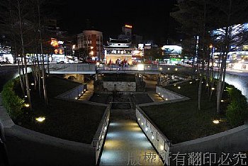 新竹 東門城 古蹟 建築物 圓環 夜間攝影