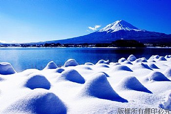 富士山河口湖旁拍攝