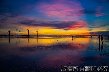 高美濕地夕陽